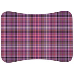 Pink Plaid Velour Seat Head Rest Cushion