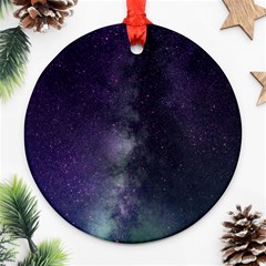 Galaxy Sky Purple Ornament (round) by snowwhitegirl