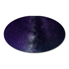 Galaxy Sky Purple Oval Magnet by snowwhitegirl