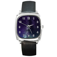 Galaxy Sky Purple Square Metal Watch by snowwhitegirl