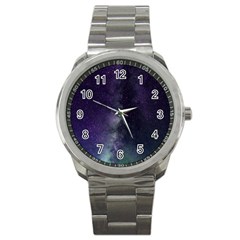 Galaxy Sky Purple Sport Metal Watch by snowwhitegirl