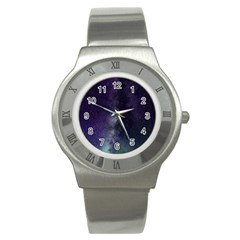 Galaxy Sky Purple Stainless Steel Watch by snowwhitegirl