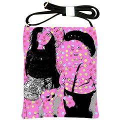 Weird Smile Shoulder Sling Bags by snowwhitegirl