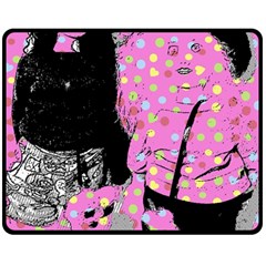 Weird Smile Double Sided Fleece Blanket (medium)  by snowwhitegirl