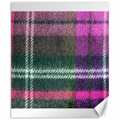 Pink Plaid Flannel Canvas 20  X 24   by snowwhitegirl