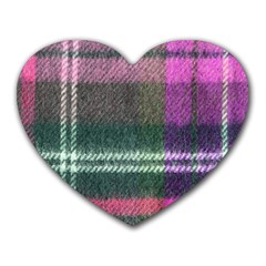 Pink Plaid Flannel Heart Mousepads by snowwhitegirl