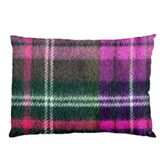 Pink Plaid Flannel Pillow Case by snowwhitegirl