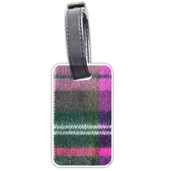 Pink Plaid Flannel Luggage Tags (one Side)  by snowwhitegirl