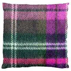 Pink Plaid Flannel Large Flano Cushion Case (two Sides) by snowwhitegirl