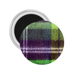 Neon Green Plaid Flannel 2 25  Magnets by snowwhitegirl