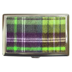 Neon Green Plaid Flannel Cigarette Money Cases by snowwhitegirl