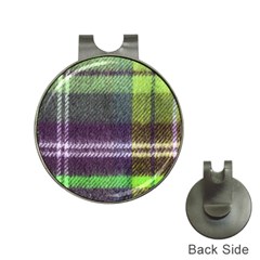 Neon Green Plaid Flannel Hat Clips With Golf Markers by snowwhitegirl