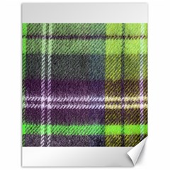 Neon Green Plaid Flannel Canvas 18  X 24   by snowwhitegirl