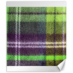 Neon Green Plaid Flannel Canvas 20  X 24   by snowwhitegirl