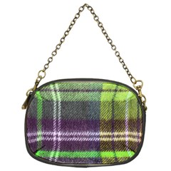 Neon Green Plaid Flannel Chain Purse (two Sides) by snowwhitegirl