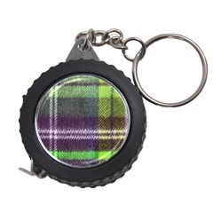 Neon Green Plaid Flannel Measuring Tape