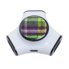 Neon Green Plaid Flannel 3-port Usb Hub by snowwhitegirl