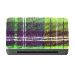 Neon Green Plaid Flannel Memory Card Reader With Cf by snowwhitegirl