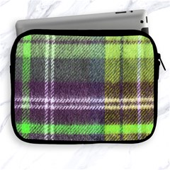 Neon Green Plaid Flannel Apple Ipad 2/3/4 Zipper Cases by snowwhitegirl