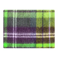 Neon Green Plaid Flannel Double Sided Flano Blanket (mini)  by snowwhitegirl