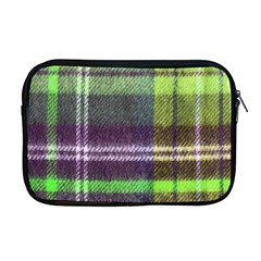 Neon Green Plaid Flannel Apple Macbook Pro 17  Zipper Case by snowwhitegirl