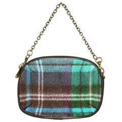 Blue Plaid Flannel Chain Purse (one Side) by snowwhitegirl