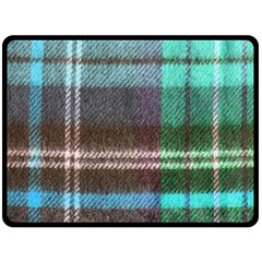 Blue Plaid Flannel Fleece Blanket (large)  by snowwhitegirl