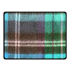 Blue Plaid Flannel Fleece Blanket (small) by snowwhitegirl