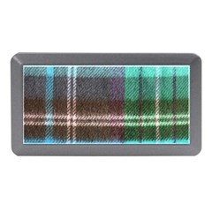 Blue Plaid Flannel Memory Card Reader (mini) by snowwhitegirl