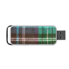 Blue Plaid Flannel Portable Usb Flash (one Side) by snowwhitegirl