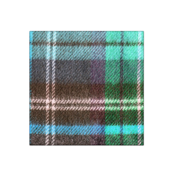 Blue Plaid Flannel Satin Bandana Scarf