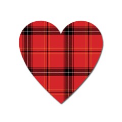 Red Plaid Heart Magnet by snowwhitegirl