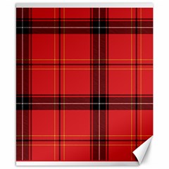 Red Plaid Canvas 8  X 10  by snowwhitegirl