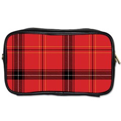 Red Plaid Toiletries Bag (two Sides) by snowwhitegirl