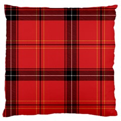 Red Plaid Large Cushion Case (two Sides) by snowwhitegirl