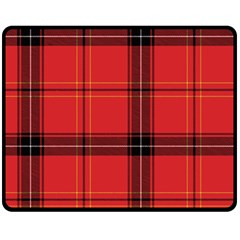 Red Plaid Double Sided Fleece Blanket (medium)  by snowwhitegirl