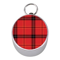 Red Plaid Mini Silver Compasses by snowwhitegirl