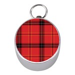 Red Plaid Mini Silver Compasses Front