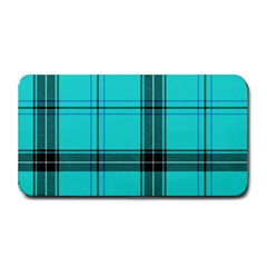 Aqua Plaid Medium Bar Mats by snowwhitegirl