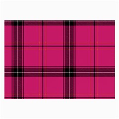 Dark Pink Plaid Large Glasses Cloth by snowwhitegirl