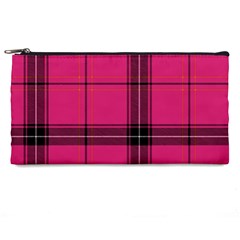 Dark Pink Plaid Pencil Cases by snowwhitegirl