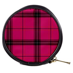 Dark Pink Plaid Mini Makeup Bags by snowwhitegirl