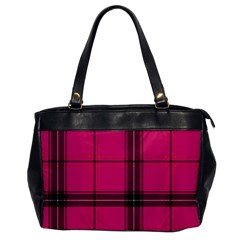 Dark Pink Plaid Office Handbags by snowwhitegirl