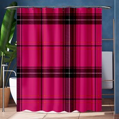 Dark Pink Plaid Shower Curtain 60  X 72  (medium)  by snowwhitegirl