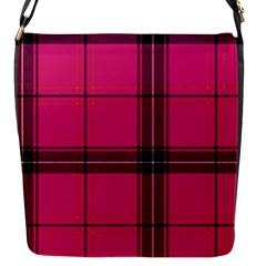 Dark Pink Plaid Flap Messenger Bag (s) by snowwhitegirl