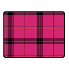 Dark Pink Plaid Double Sided Fleece Blanket (small)  by snowwhitegirl