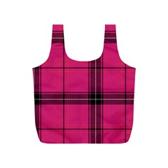 Dark Pink Plaid Full Print Recycle Bags (s)  by snowwhitegirl