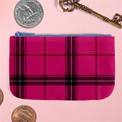 Dark Pink Plaid Large Coin Purse by snowwhitegirl