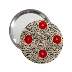 Papanese Floral Red 2 25  Handbag Mirrors by snowwhitegirl