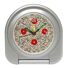 Papanese Floral Red Travel Alarm Clock by snowwhitegirl